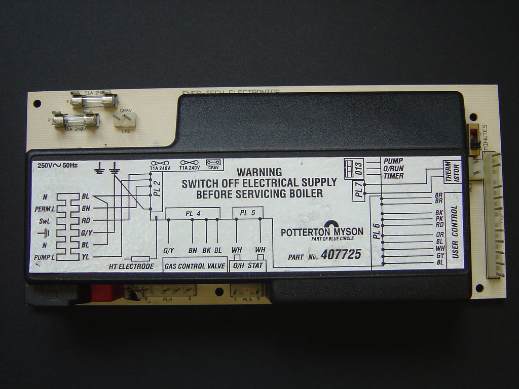 407725 Potterton Housewarmer PCB - Ignite heating spares